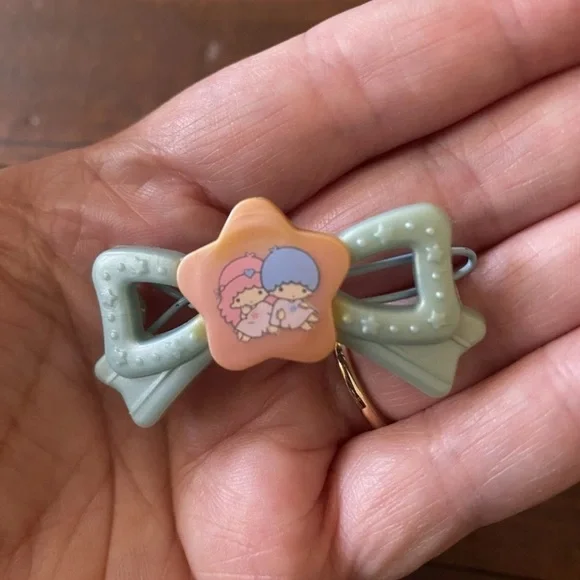 Vintage Sanrio Little Twin Stars Barrettes Goody Hair Clips 1980s Lot Of 5 RARE - Picture 2 of 9